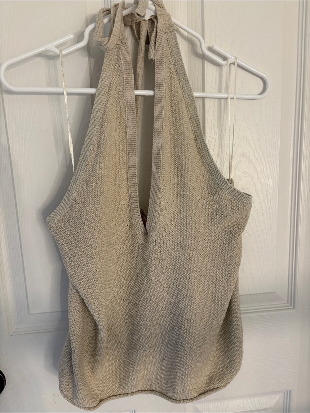 FP Beach Women's Halter Knit Tank Top - Cream